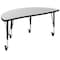 Flash Furniture Round 47.5 W, 48 L, 25 H, Chrome, Laminate, Particleboard, Plastic, Steel, Grey XU-GRP-14CH-A48-HCIRC-GY-T-P-CAS-GG - alternate 4